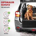 Kofferraumdecke BELLO, Auto-Hundedecke, 3 in 1 Kofferraummatte mit Ladekantenschutz und Organizer schwarz